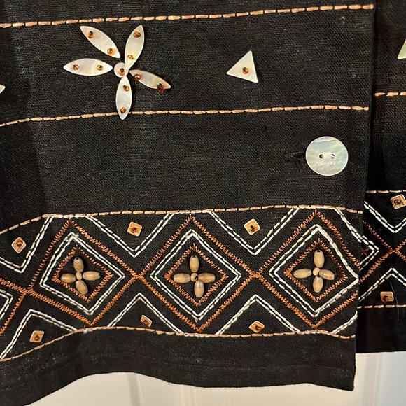 NWOT Alfred Dunner Petite Blazer Jacket Embellished Mother-of-Pearl Seed Bead 6P - Picture 7 of 14